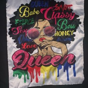 Plus size Rhinestone Queen Drip patch top